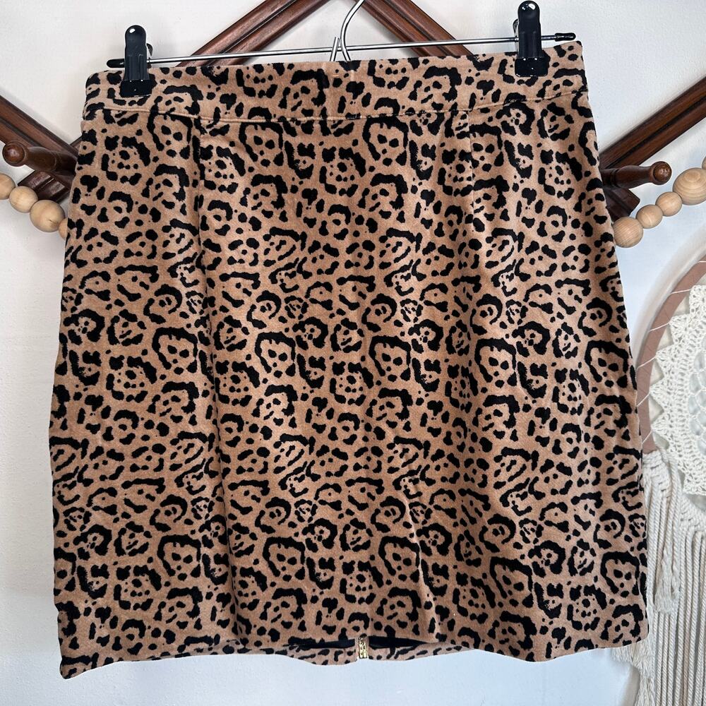 Good American Leopard Print Mini Skirt